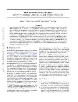 Self-Selected Attention Span for Accelerating Large Language Model
  Inference