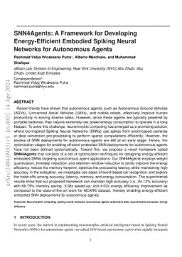 SNN4Agents: A Framework for Developing Energy-Efficient Embodied Spiking
  Neural Networks for Autonomous Agents