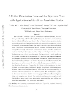 A Unified Combination Framework for Dependent Tests with Applications to
  Microbiome Association Studies