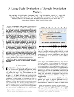 A Large-Scale Evaluation of Speech Foundation Models