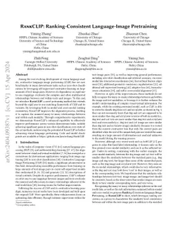 RankCLIP: Ranking-Consistent Language-Image Pretraining