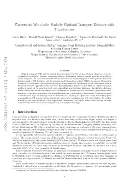 Wasserstein Wormhole: Scalable Optimal Transport Distance with
  Transformers