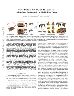 ViFu: Multiple 360$^\circ$ Objects Reconstruction with Clean Background
  via Visible Part Fusion