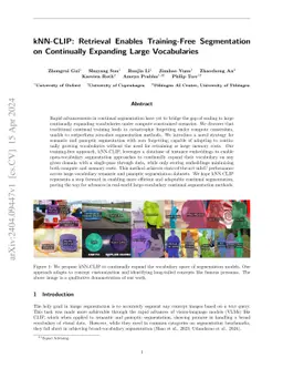 kNN-CLIP: Retrieval Enables Training-Free Segmentation on Continually
  Expanding Large Vocabularies