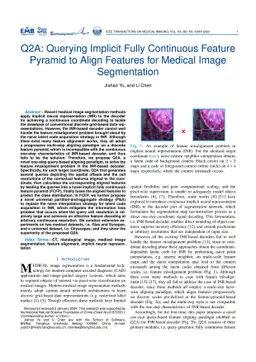 Q2A: Querying Implicit Fully Continuous Feature Pyramid to Align
  Features for Medical Image Segmentation