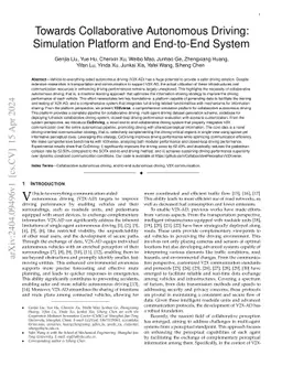 Towards Collaborative Autonomous Driving: Simulation Platform and End-to-End System