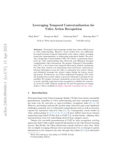 Leveraging Temporal Contextualization for Video Action Recognition