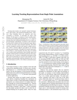 Learning Tracking Representations from Single Point Annotations