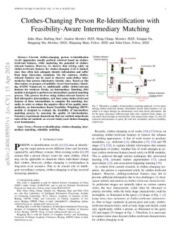 Clothes-Changing Person Re-Identification with Feasibility-Aware
  Intermediary Matching