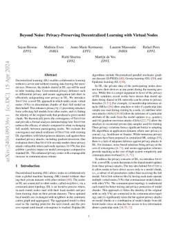 Beyond Noise: Privacy-Preserving Decentralized Learning with Virtual
  Nodes