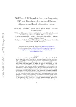 WiTUnet: A U-Shaped Architecture Integrating CNN and Transformer for
  Improved Feature Alignment and Local Information Fusion