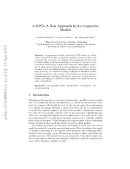 σ-GPTs: A New Approach to Autoregressive Models