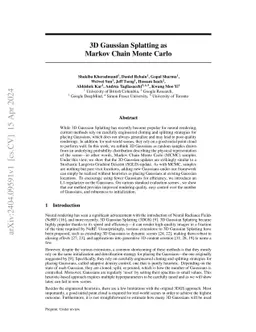 3D Gaussian Splatting as Markov Chain Monte Carlo