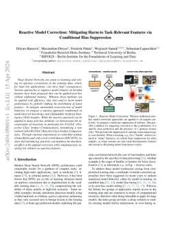 Reactive Model Correction: Mitigating Harm to Task-Relevant Features via
  Conditional Bias Suppression