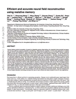 Efficient and accurate neural field reconstruction using resistive
  memory