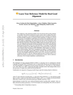 Learn Your Reference Model for Real Good Alignment