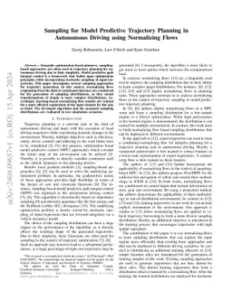 Sampling for Model Predictive Trajectory Planning in Autonomous Driving using Normalizing Flows