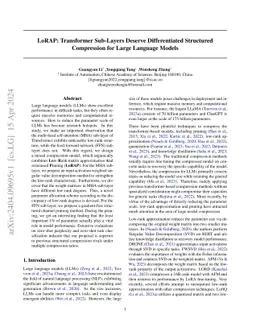 LoRAP: Transformer Sub-Layers Deserve Differentiated Structured
  Compression for Large Language Models