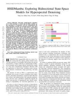 HSIDMamba: Exploring Bidirectional State-Space Models for Hyperspectral Denoising