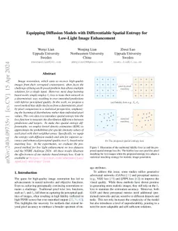Equipping Diffusion Models with Differentiable Spatial Entropy for
  Low-Light Image Enhancement
