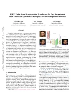 FSRT: Facial Scene Representation Transformer for Face Reenactment from
  Factorized Appearance, Head-pose, and Facial Expression Features
