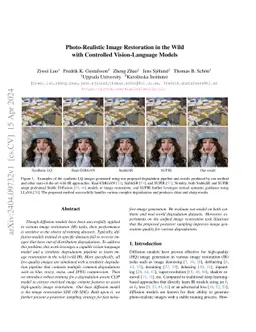 Photo-Realistic Image Restoration in the Wild with Controlled
  Vision-Language Models