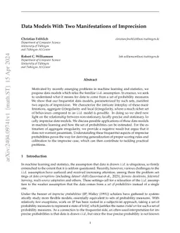 Data Models With Two Manifestations of Imprecision