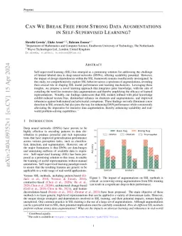 Can We Break Free from Strong Data Augmentations in Self-Supervised
  Learning?