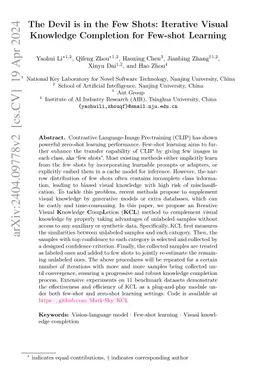 The Devil is in the Few Shots: Iterative Visual Knowledge Completion for
  Few-shot Learning