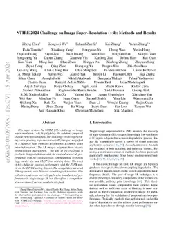 NTIRE 2024 Challenge on Image Super-Resolution ($\times$4): Methods and
  Results