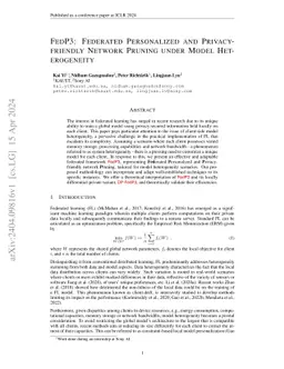 FedP3: Federated Personalized and Privacy-friendly Network Pruning under
  Model Heterogeneity