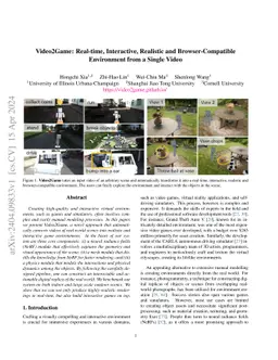 Video2Game: Real-time, Interactive, Realistic and Browser-Compatible
  Environment from a Single Video