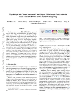 EdgeRelight360: Text-Conditioned 360-Degree HDR Image Generation for
  Real-Time On-Device Video Portrait Relighting