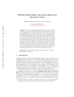 HOI-Ref: Hand-Object Interaction Referral in Egocentric Vision