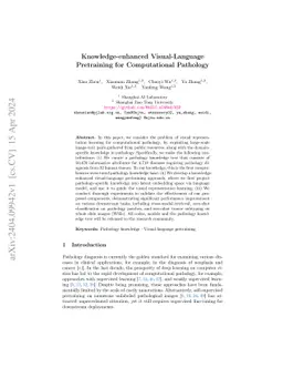 Knowledge-enhanced Visual-Language Pretraining for Computational
  Pathology