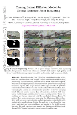 Taming Latent Diffusion Model for Neural Radiance Field Inpainting