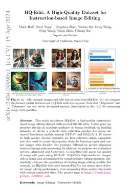 HQ-Edit: A High-Quality Dataset for Instruction-based Image Editing