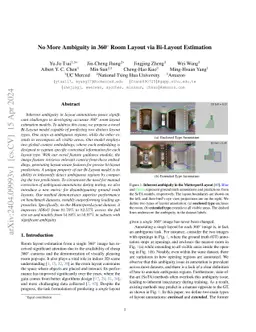 No More Ambiguity in 360° Room Layout via Bi-Layout Estimation