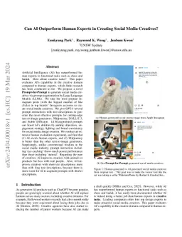 Can AI Outperform Human Experts in Creating Social Media Creatives?