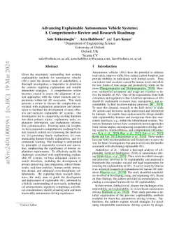 Advancing Explainable Autonomous Vehicle Systems: A Comprehensive Review
  and Research Roadmap