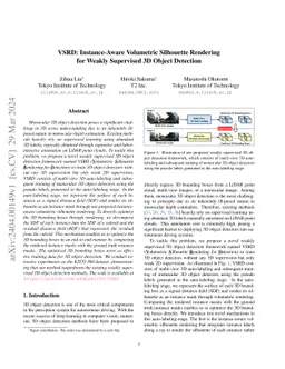 VSRD: Instance-Aware Volumetric Silhouette Rendering for Weakly
  Supervised 3D Object Detection