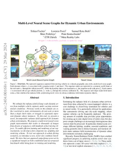 Multi-Level Neural Scene Graphs for Dynamic Urban Environments