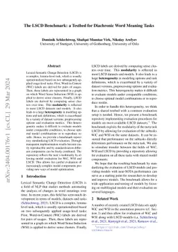 The LSCD Benchmark: a Testbed for Diachronic Word Meaning Tasks