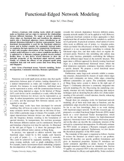 Functional-Edged Network Modeling