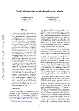 Multi-Conditional Ranking with Large Language Models