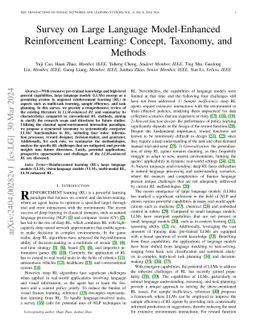 Survey on Large Language Model-Enhanced Reinforcement Learning: Concept,
  Taxonomy, and Methods