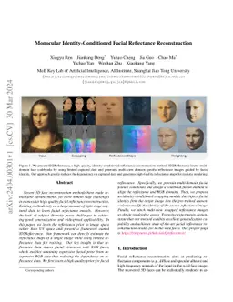 Monocular Identity-Conditioned Facial Reflectance Reconstruction