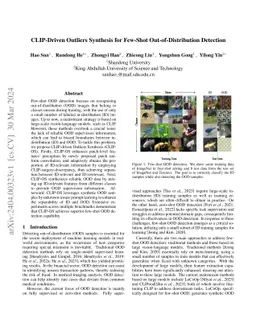 CLIP-driven Outliers Synthesis for few-shot OOD detection