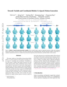 Towards Variable and Coordinated Holistic Co-Speech Motion Generation