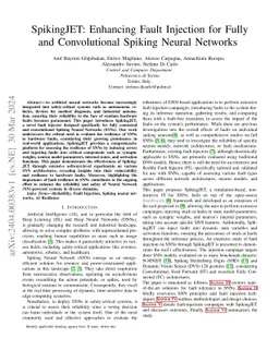 SpikingJET: Enhancing Fault Injection for Fully and Convolutional
  Spiking Neural Networks